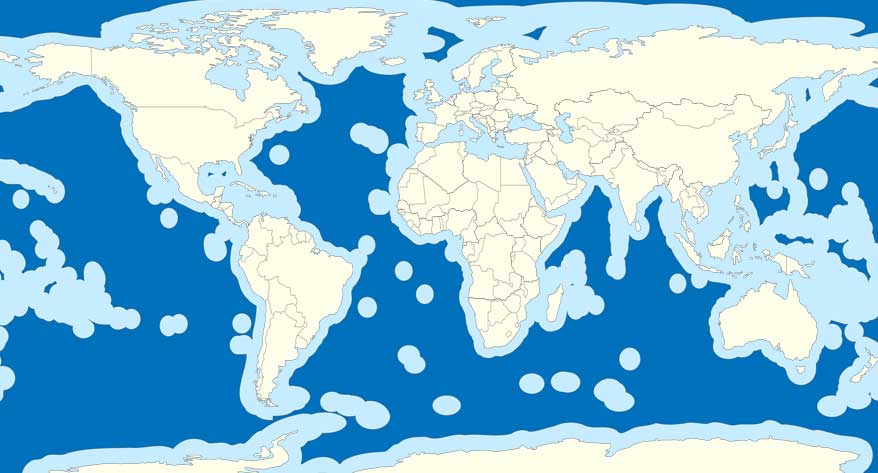 Mapa de Aguas internacionales